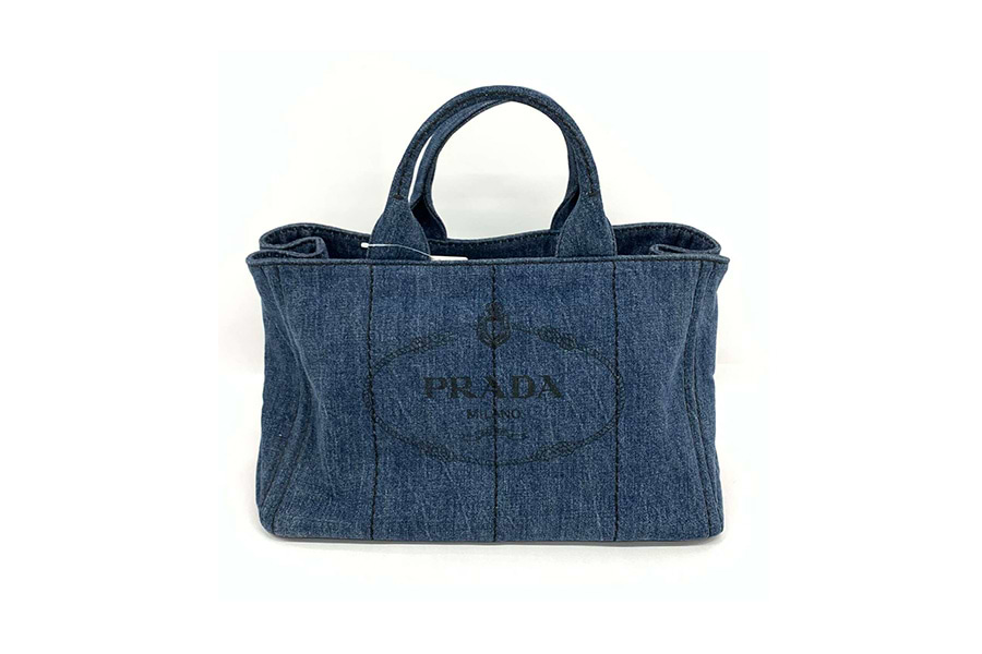 プラダ カナパ 2WAYハンドバッグ M デニム