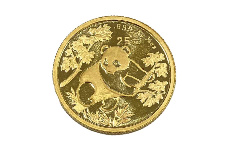 K24パンダ金貨 1/10oz金貨 K18枠付き