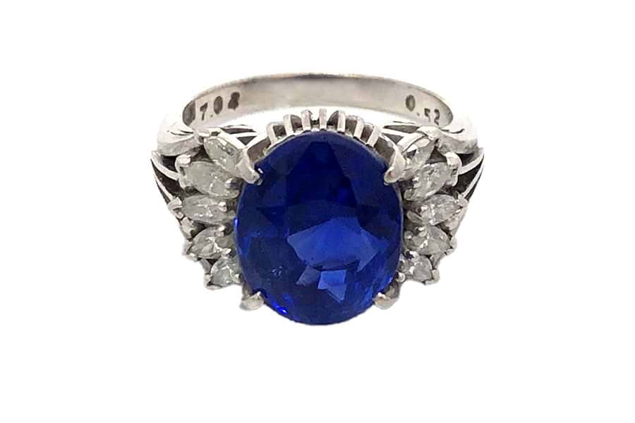 Pt900×スターサファイア×ダイヤモンドリング SS8.10ct MD0.72ct の買取