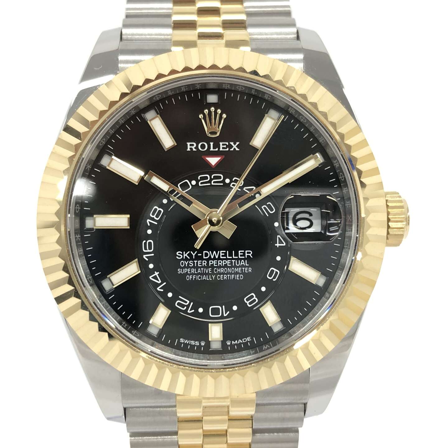 ロレックススカイドゥエラー 336933自動巻き ジュベリー SS/YG×SS/YG ブラック