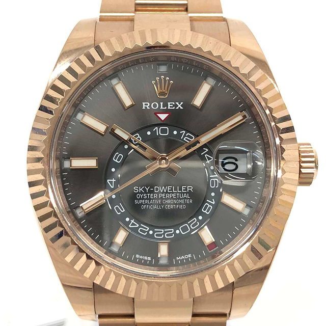 ロレックススカイドゥエラー 326935 自動巻き 750RG グレー