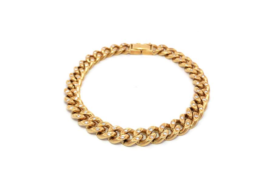 K18×ダイヤモンドブレスレット MD1.00ct