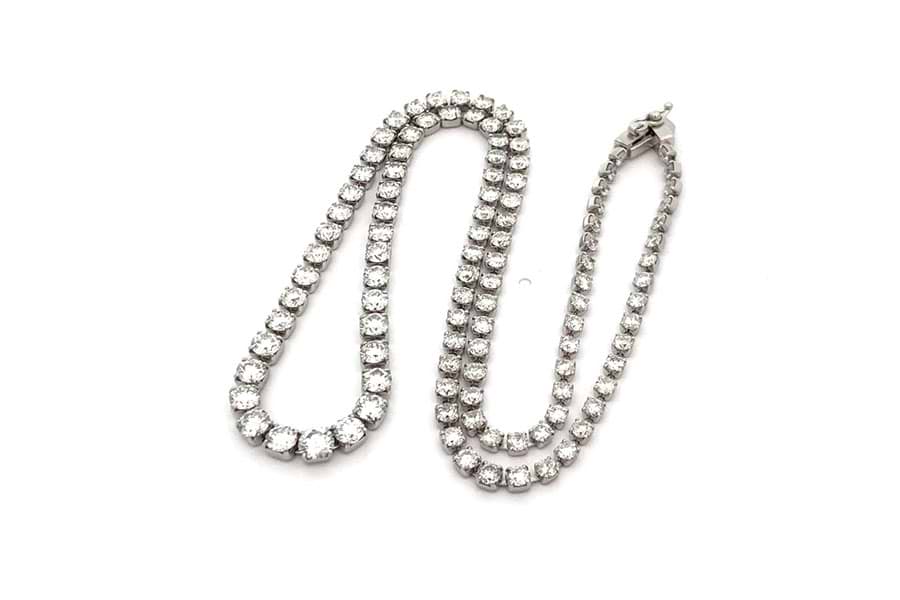 Pt850×ダイヤモンドネックレス MD10.00ct