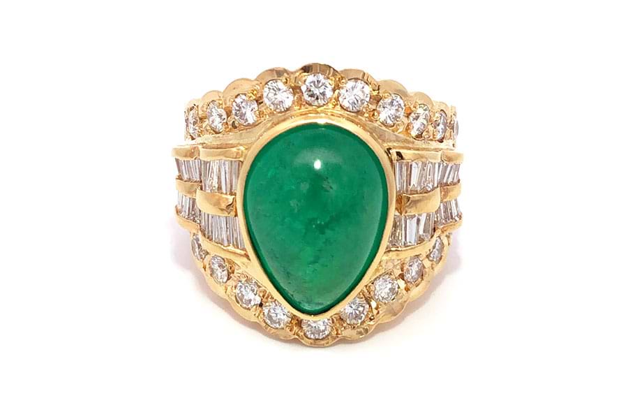 K18×エメラルド×ダイヤモンドリング E8.365ct MD2.54ct