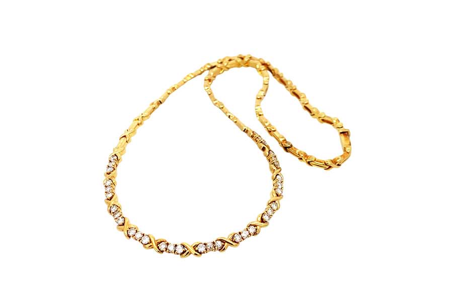 K18×ダイヤモンドネックレス MD2.01ct