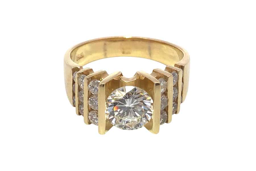 14K×ダイヤモンドリング D直径約7.7mm