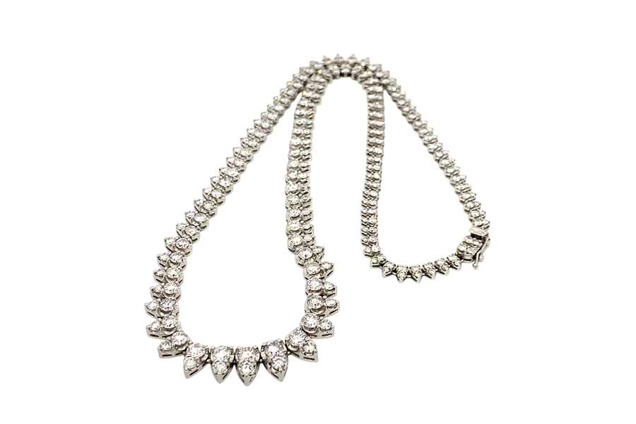 Pt850×ダイヤモンドネックレス MD10.00ct