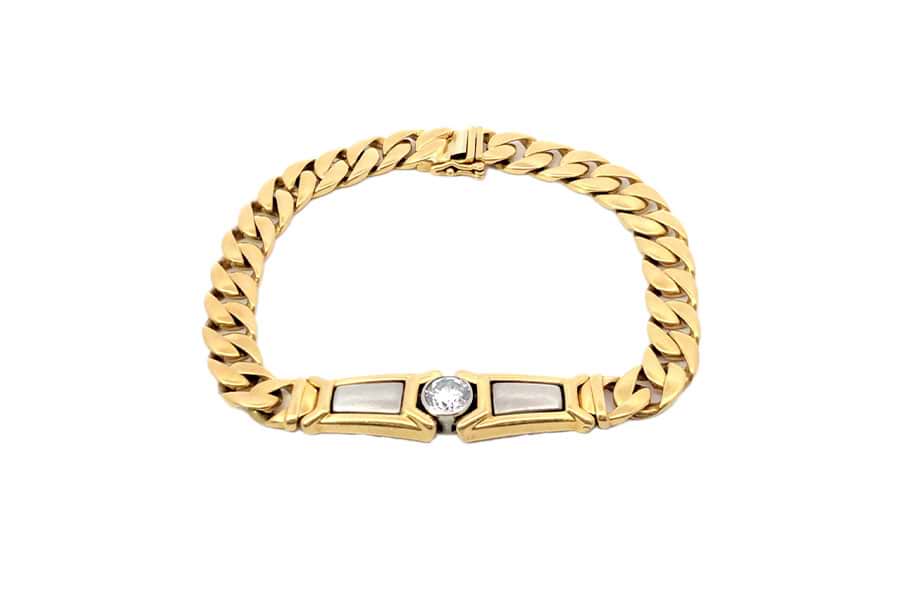 Pt850×K18×ダイヤモンドブレスレット D1.123ct