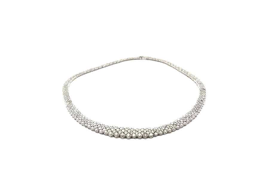 Pt850×ダイヤモンドネックレス MD15.00ct