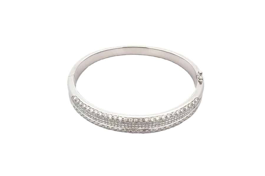 K18WG×ダイヤモンドブレスレット MD3.70ct