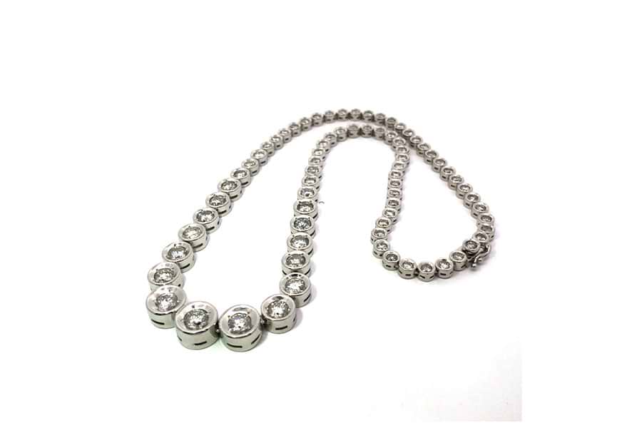 Pt850×ダイヤモンドネックレス MD10.00ct