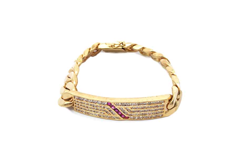 750×18K×サファイア×ダイヤモンドブレスレット S0.50ct