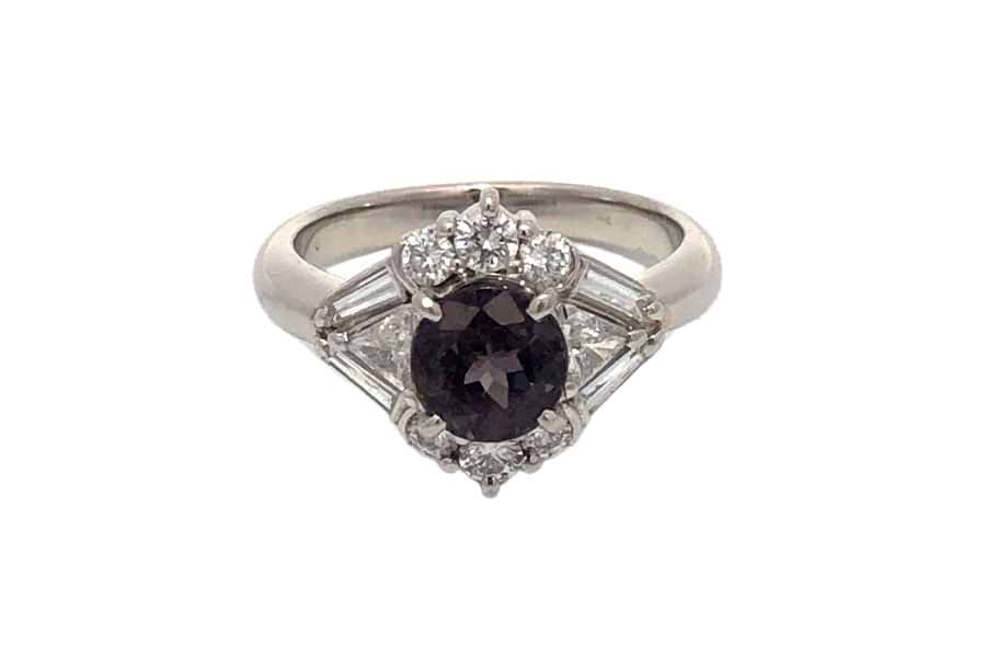 Pt900×アレキサンドライト×ダイヤモンドリング A1.22ct MD0.65ct