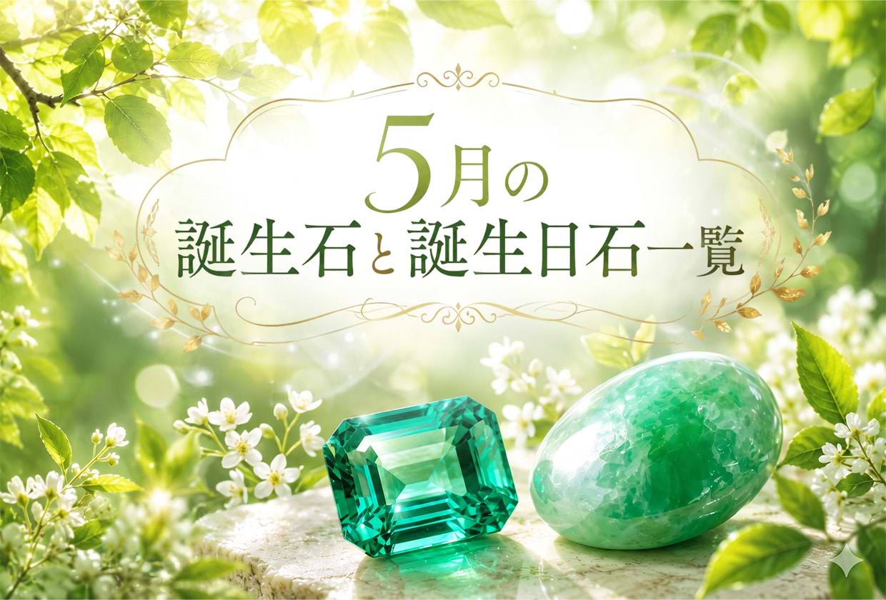 5月の誕生石と誕生日石一覧|エメラルド・翡翠(ヒスイ)を解説