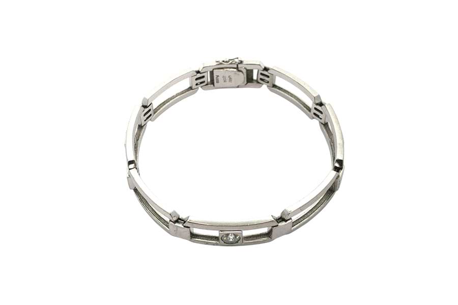 Pt850ダイヤモンドブレスレット D0.487ct MD0.614ct