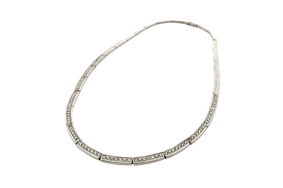 K18WG×ダイヤモンドネックレス MD1.50ct