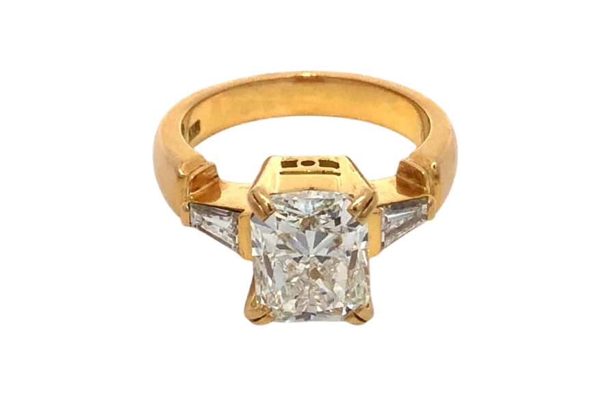 K18×ダイヤモンドリング D3.007ct MD0.37ct