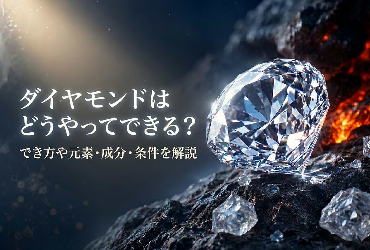 ダイヤモンドはどうやってできる? でき方や元素・成分・条件を解説