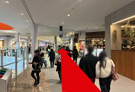 4階に上がり、パスタの日さんを左に曲がります。