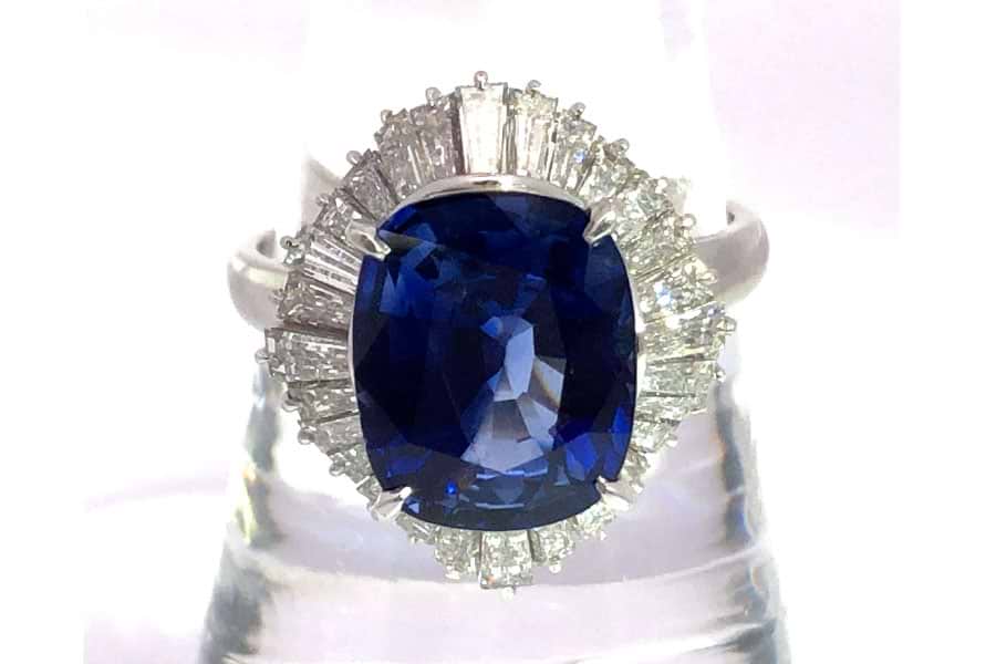 Pm900×サファイア×ダイヤモンドリング S6.08ct MD2.00ct