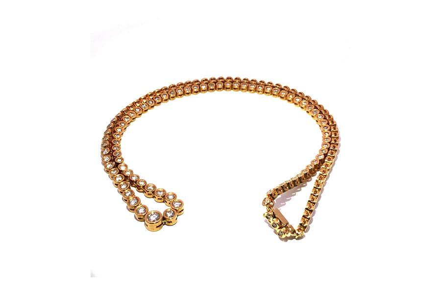 K18×ダイヤモンドネックレス MD3.24ct