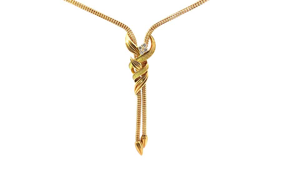 K18×ダイヤモンドネックレス MD0.40ct