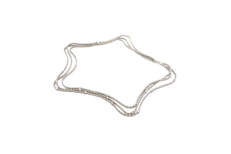 K18WG×ダイヤモンドネックレス MD0.812ct