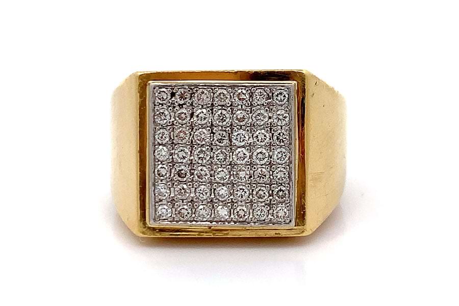 Pt900×K18×ダイヤモンドリング MD1.00ct