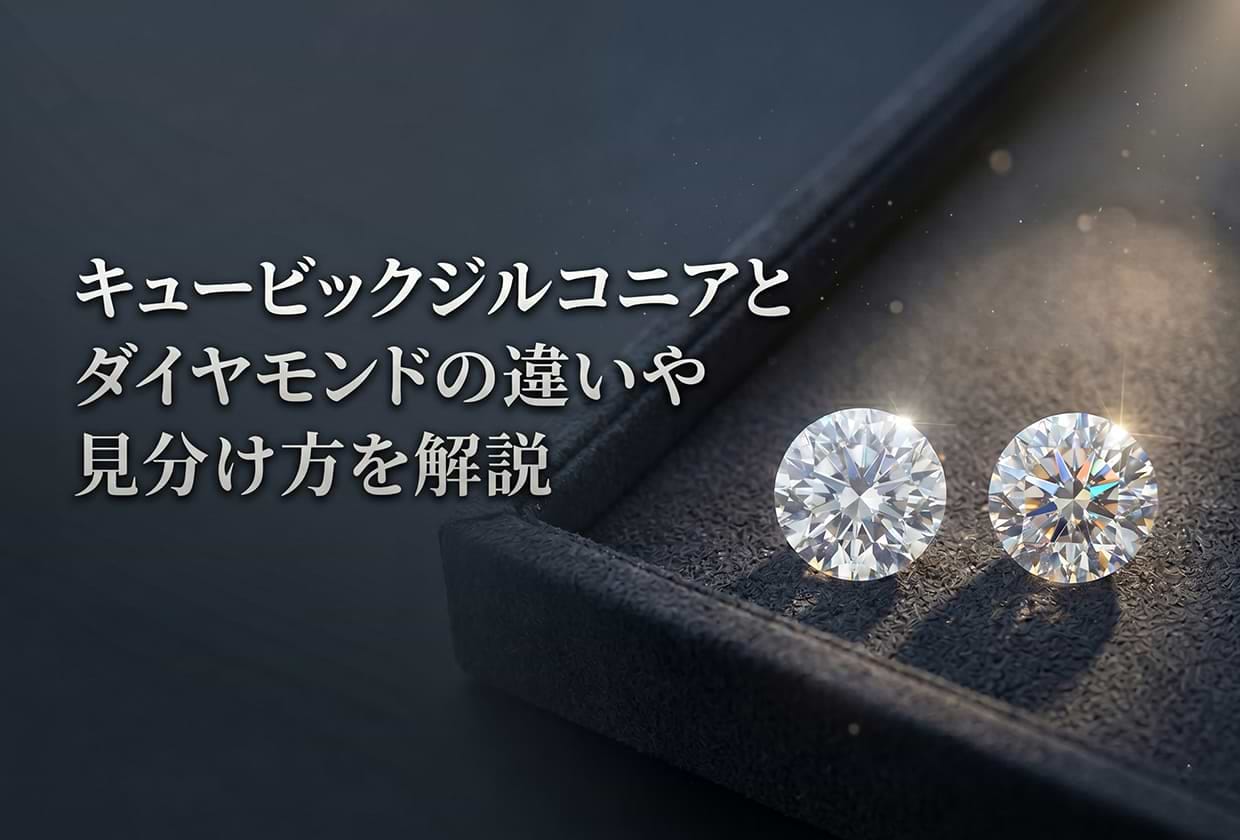 キュービックジルコニアとダイヤモンドの違いや見分け方を解説