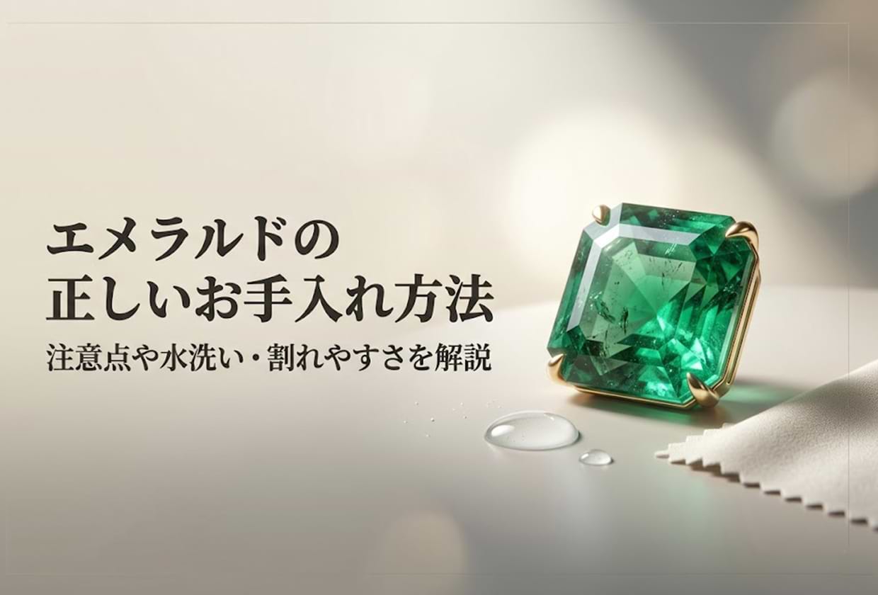 エメラルドの正しいお手入れ方法｜注意点や水洗い・割れやすさを解説