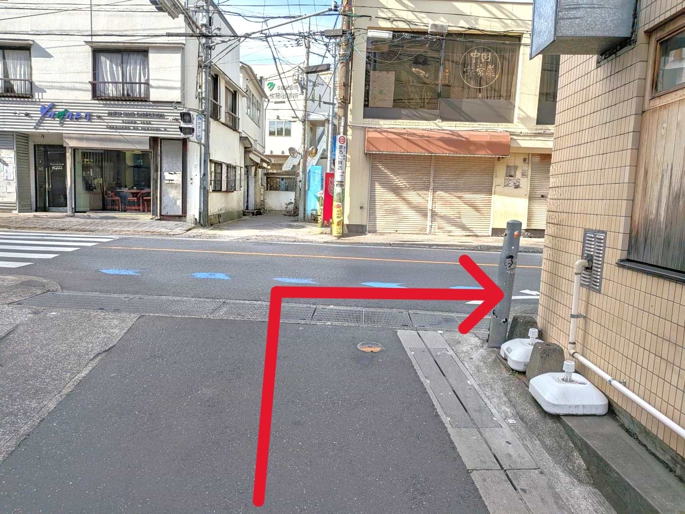 世田谷通りに出たら右折します