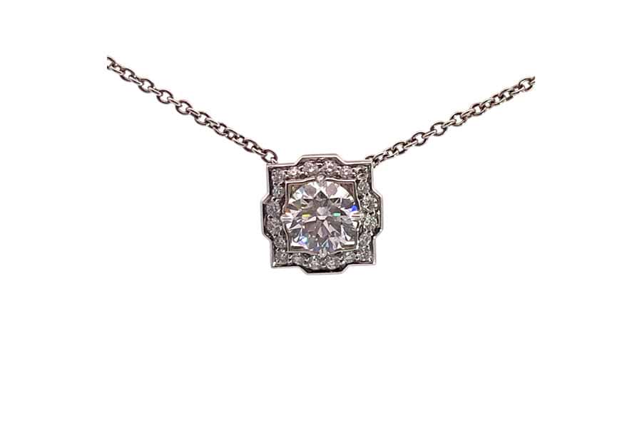 ハリー・ウィンストン ベル ペンダント ネックレス D0.53ct