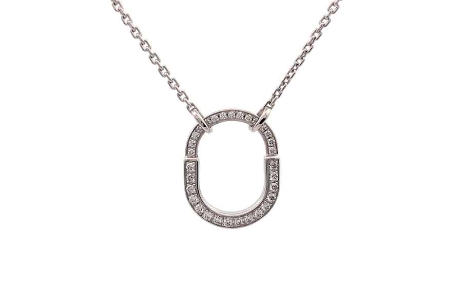 ティファニー ロック ネックレス D0.19ct