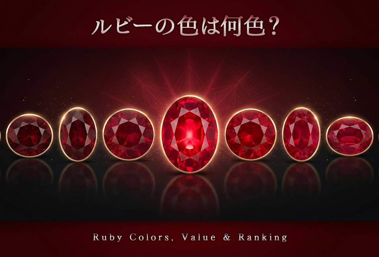 ルビーの色は何色？ 赤い理由・色の種類・ランクや価値の決まり方を解説