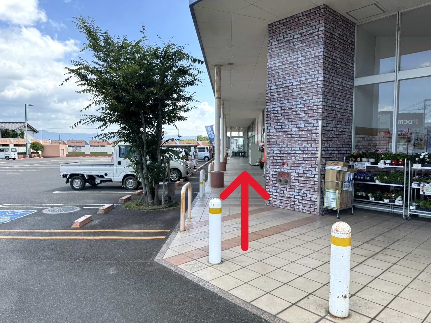 こちらの通路を直進します