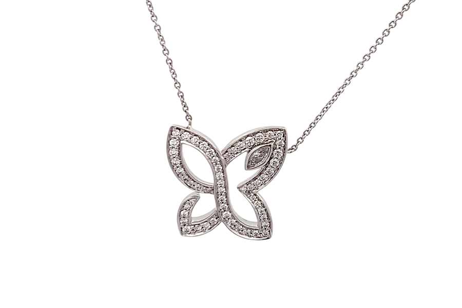 ハリー・ウィンストン インフィニット リリークラスター ネックレス D0.12ct