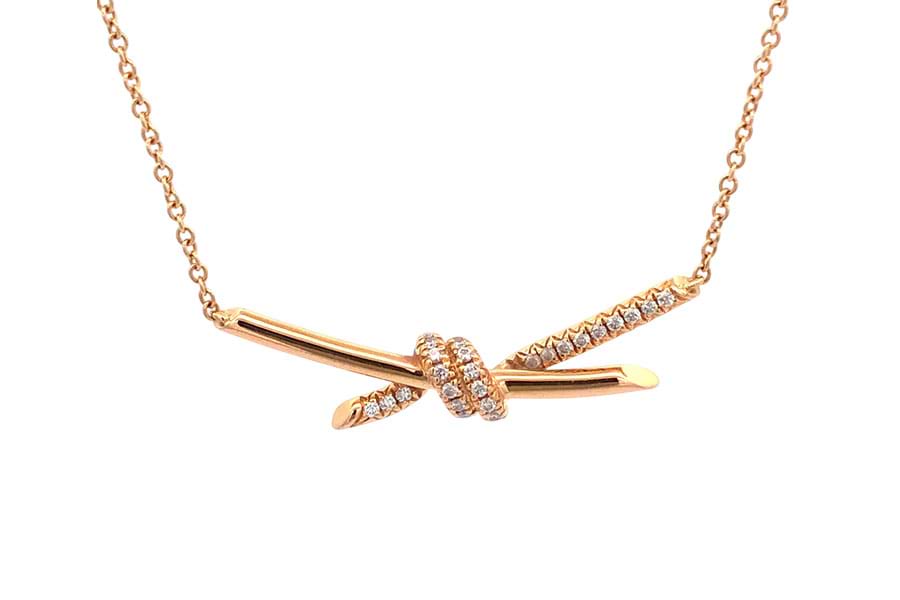 ティファニー ノット ネックレス D0.25ct