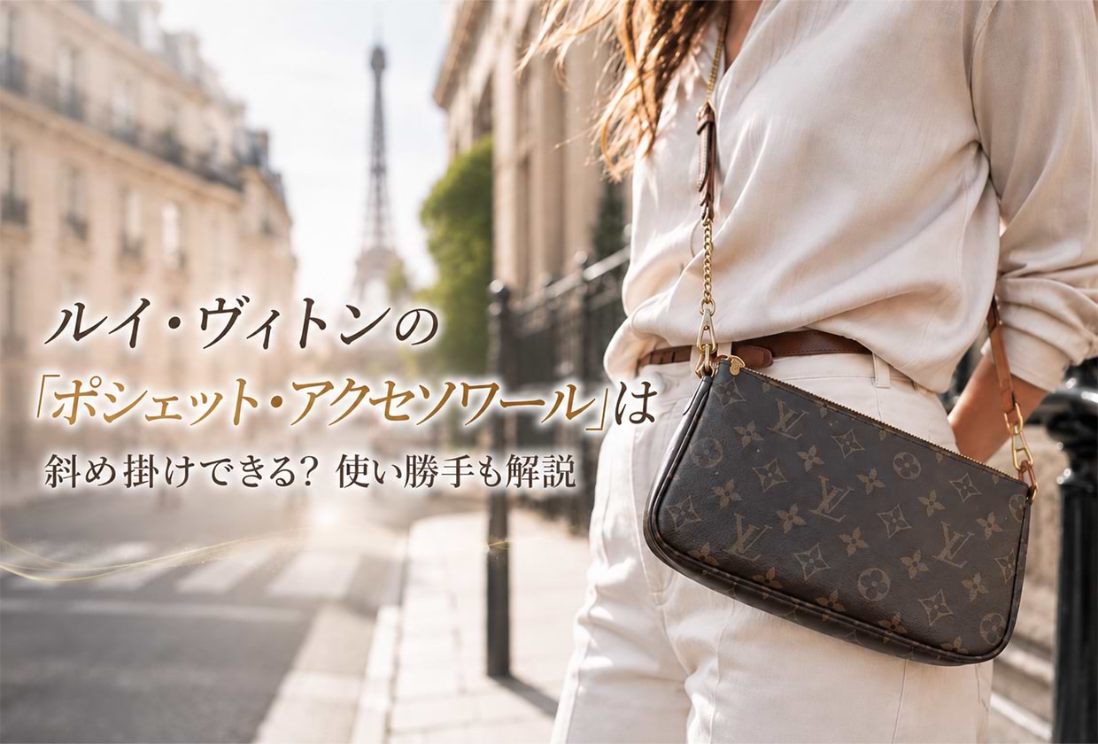 ルイ・ヴィトンの「ポシェット・アクセソワール」は斜めがけできる？ 使い勝手も解説