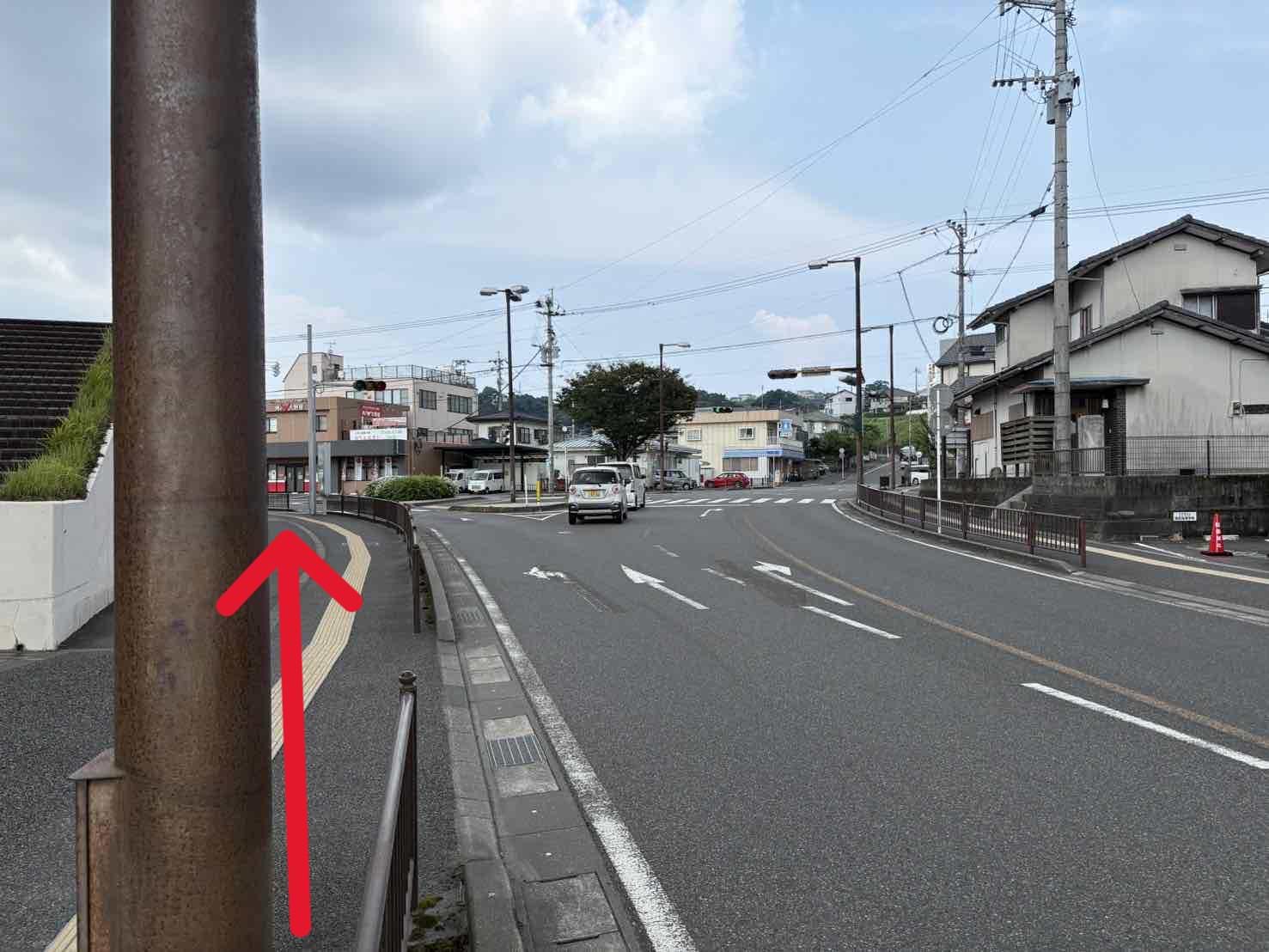 国道3号線から玉里団地方面へ進みます
