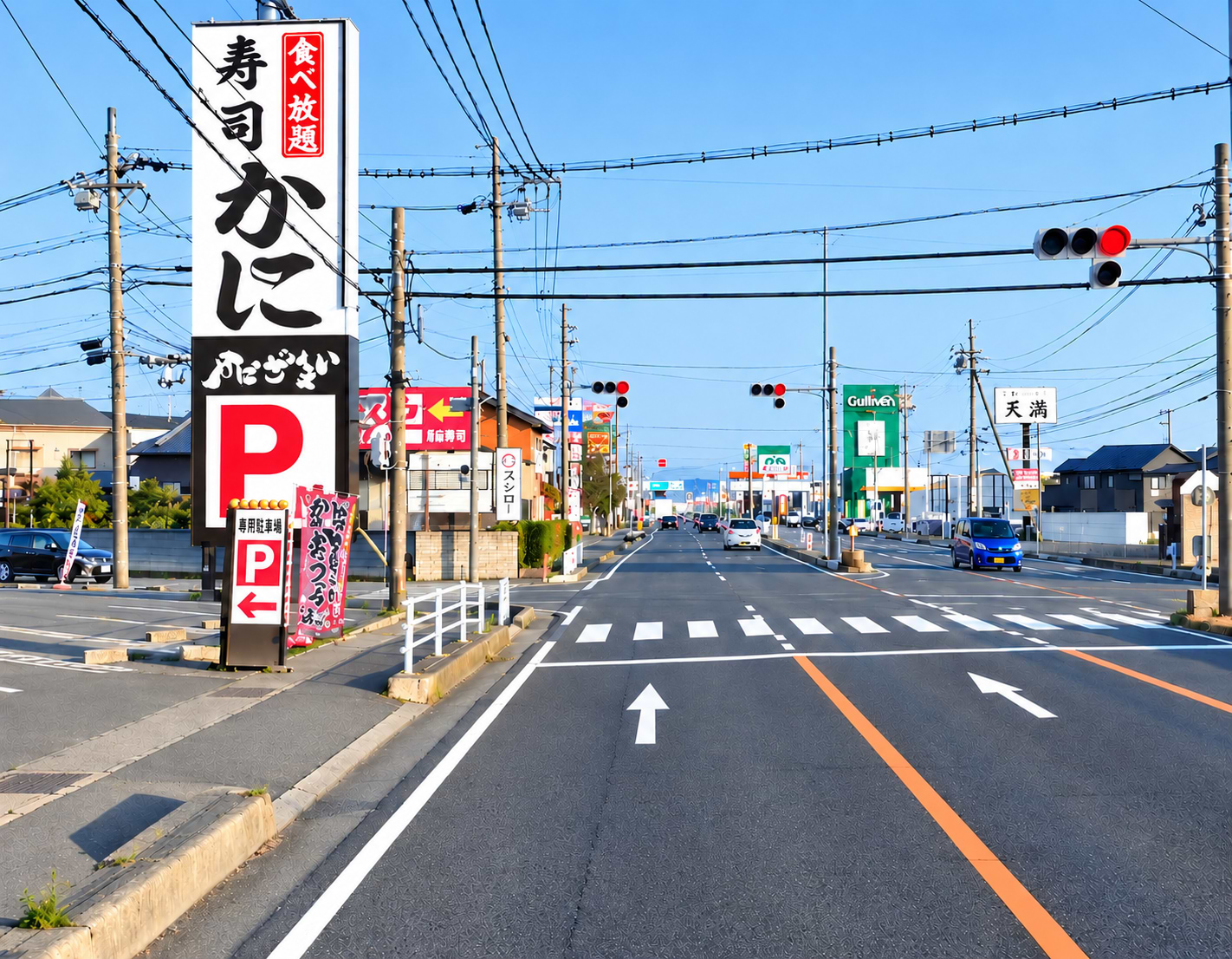 国道23号線 南玉垣町交差点を左折し、直進します