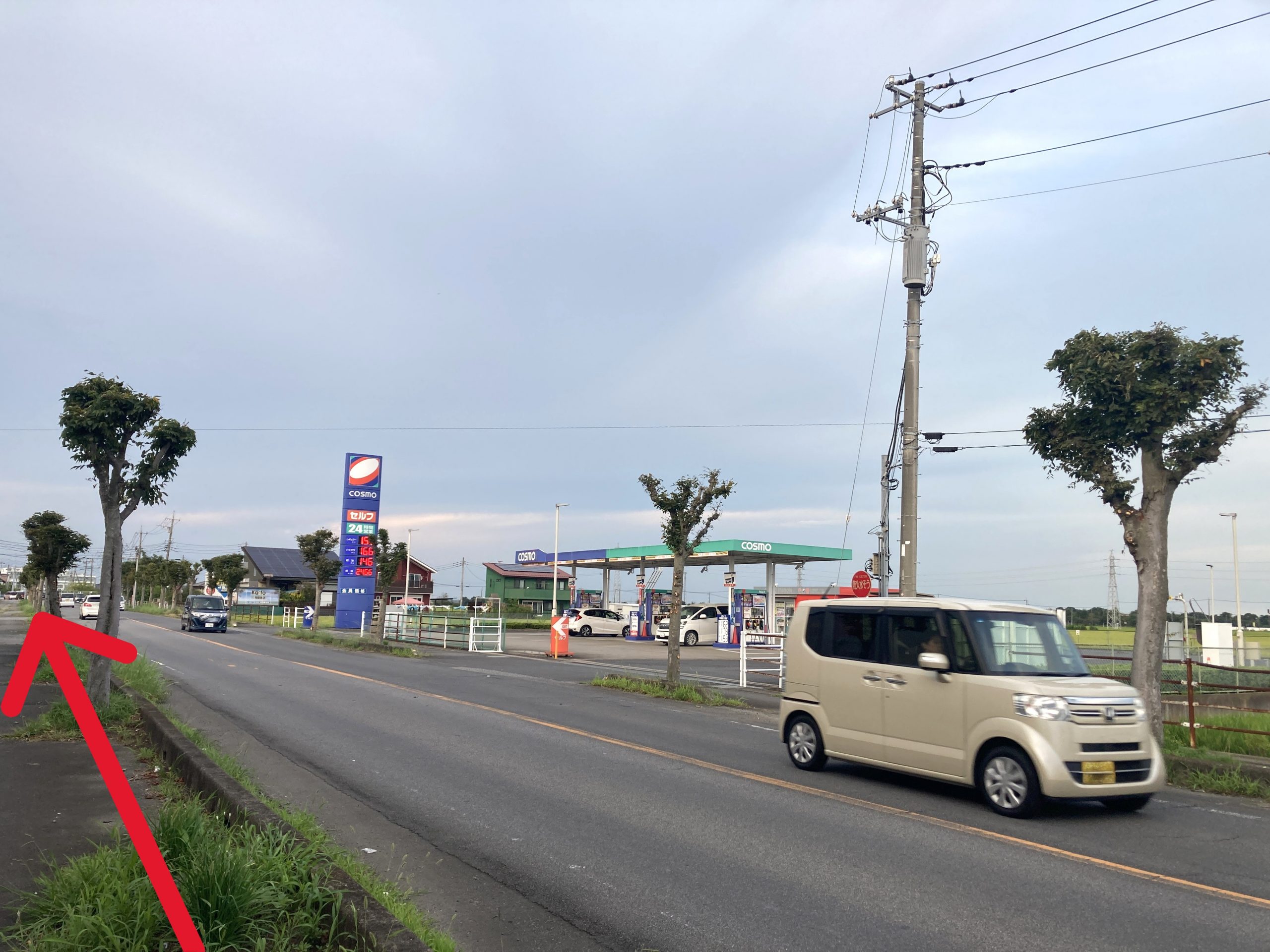 セルフピュア取手青柳を右手に通過します
