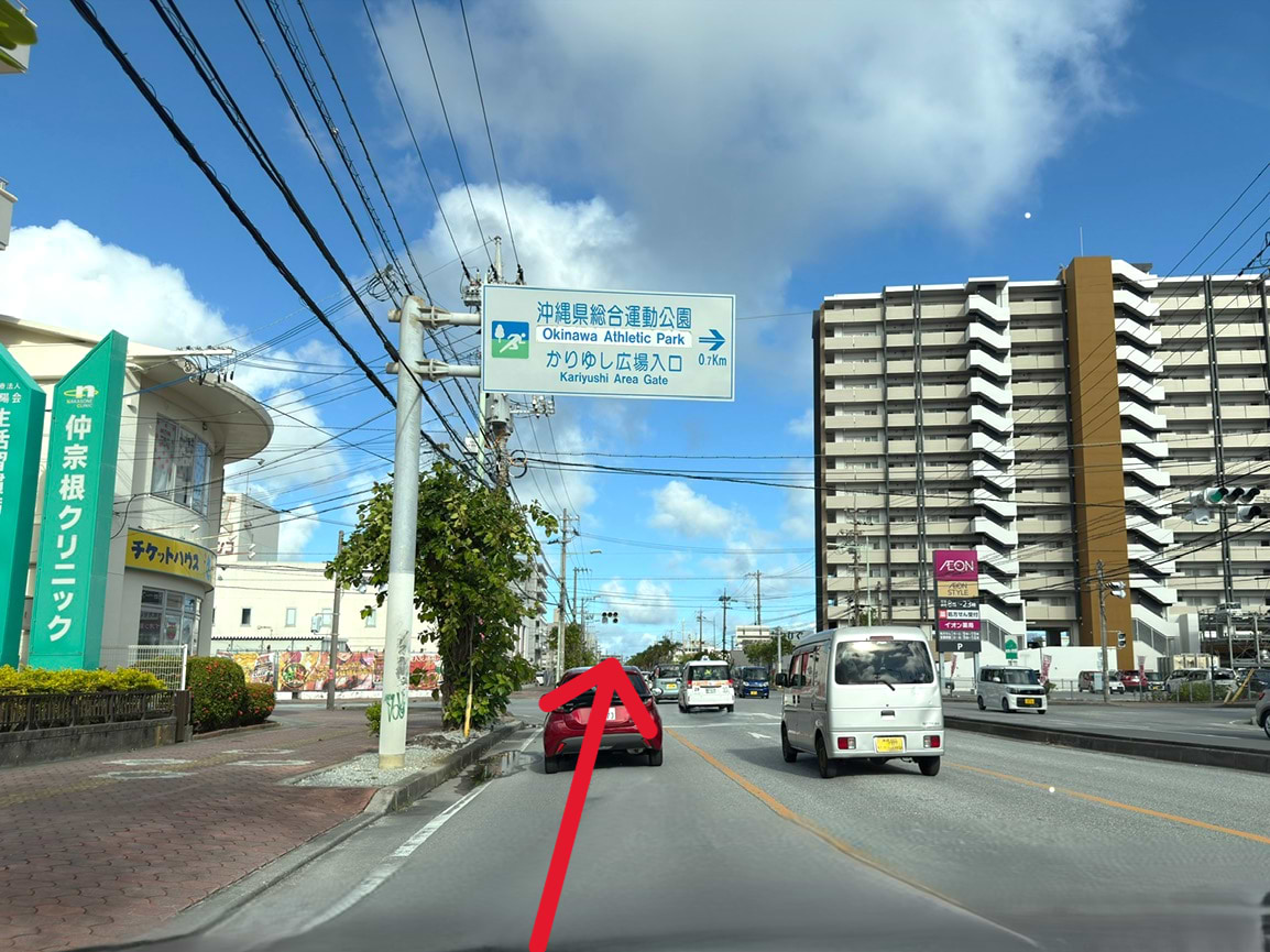 イオンスタイル ひやごんを右手に通過します