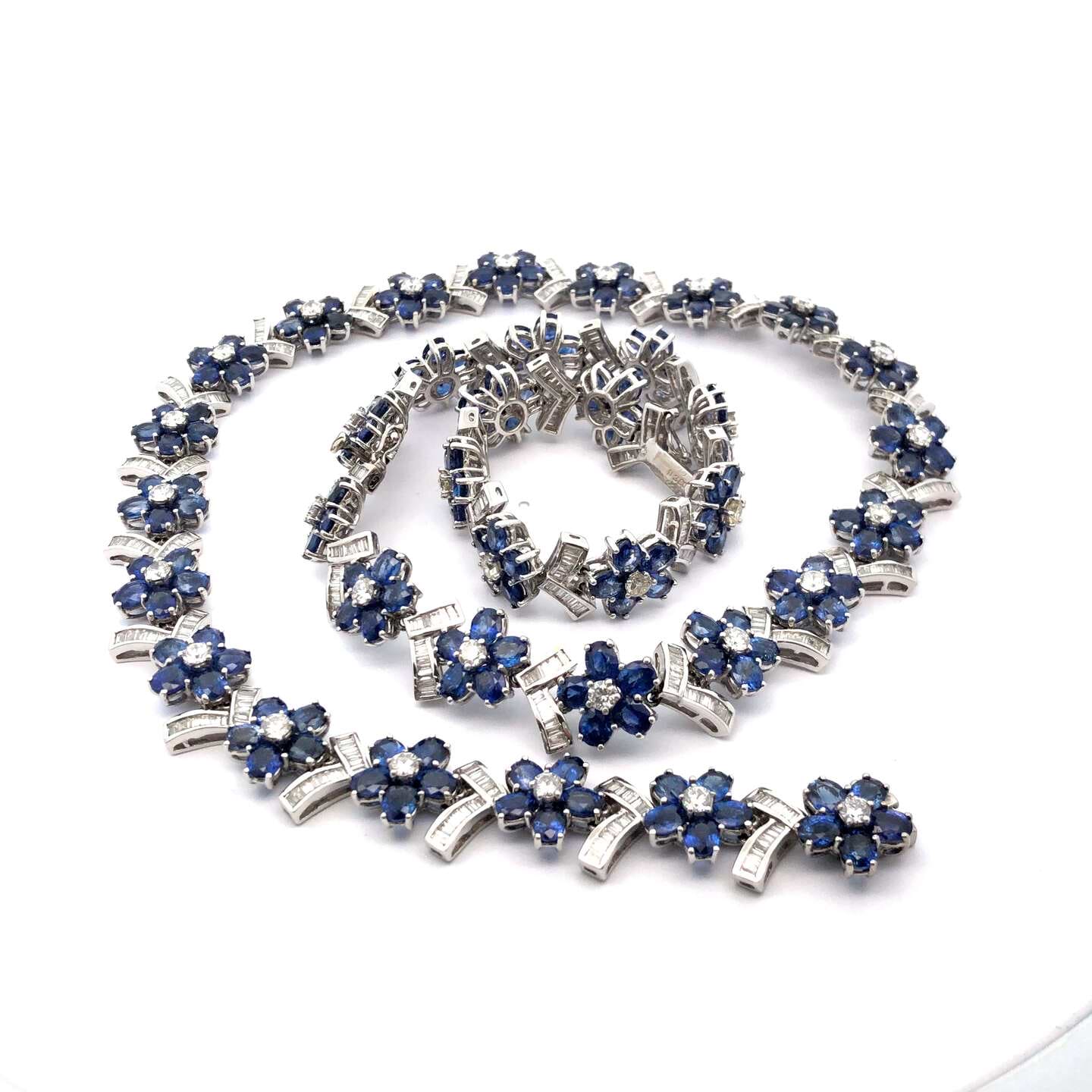 750×サファイア×ダイヤモンドネックレス S59.83/22.65ct MD8.25/3.80ct