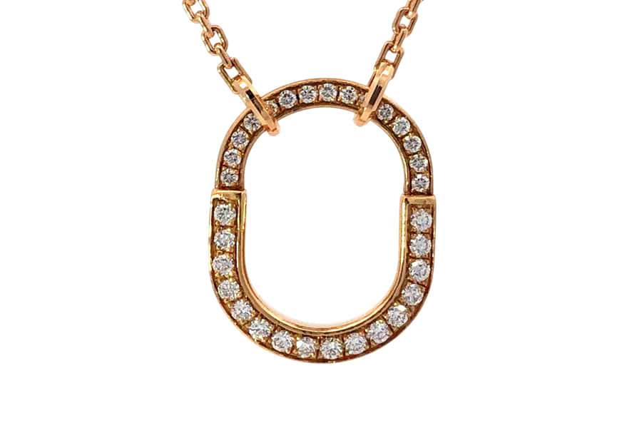 ティファニー ロック ネックレス D0.19ct