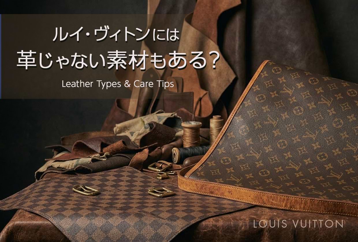 ルイ・ヴィトンには革じゃない素材もある? 革の種類やお手入れ方法を解説