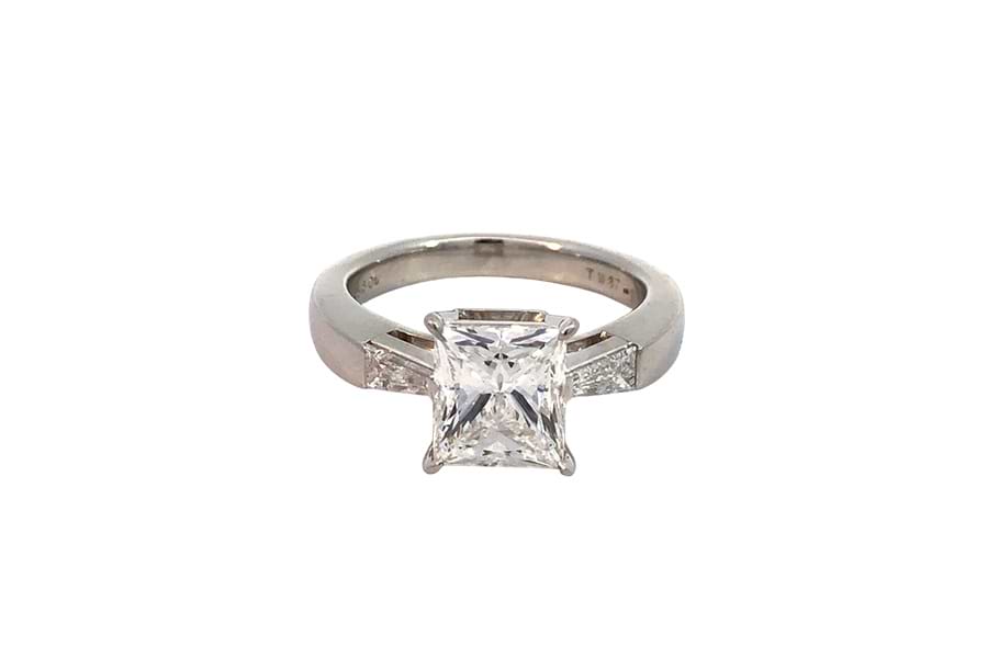 ミキモト リング Pt950 約10.5号 ダイヤ2.58ct ダイヤ0.30ct