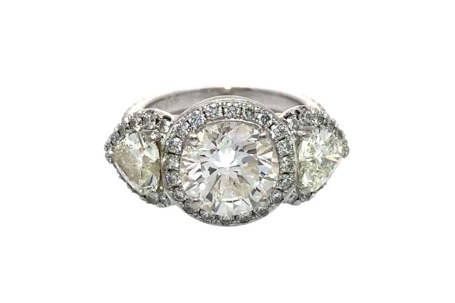 Pt×ダイヤモンドリング D2.032ct MD1.008ct MD0.79ct