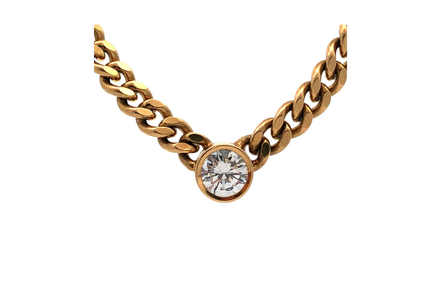 K18×ダイヤモンドネックレス D0.72ct