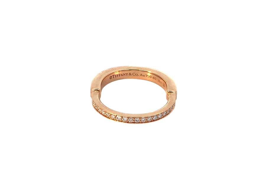 ティファニー ロック リング Au750 #10/約8号 ダイヤ0.38ct