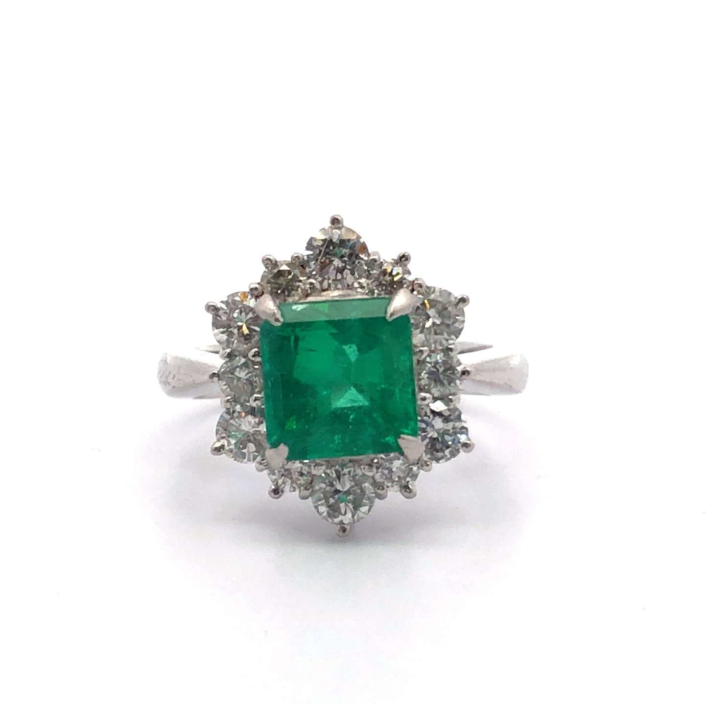 Pt900×コロンビアエメラルド×ダイヤモンドリング コロンビアE2.24ct MD1.18ct